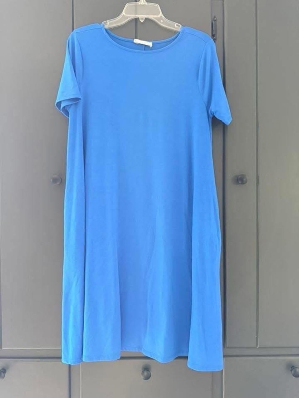 Zenana Outfitters Bright Blue Short-Sleeve A-Line Dress